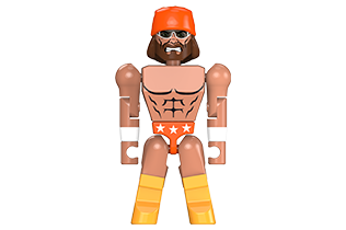 Thumbnail of WWE Macho Man Minifigure for The Bridge Direct by Turlingdrome Creative Services